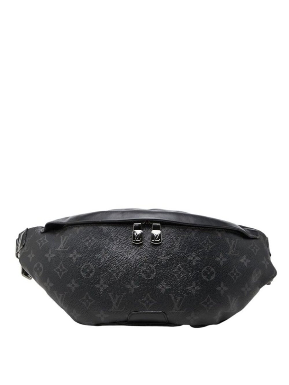 Louis Vuitton Monogram Eclipse Discovery Bum Bag PM Black Leather